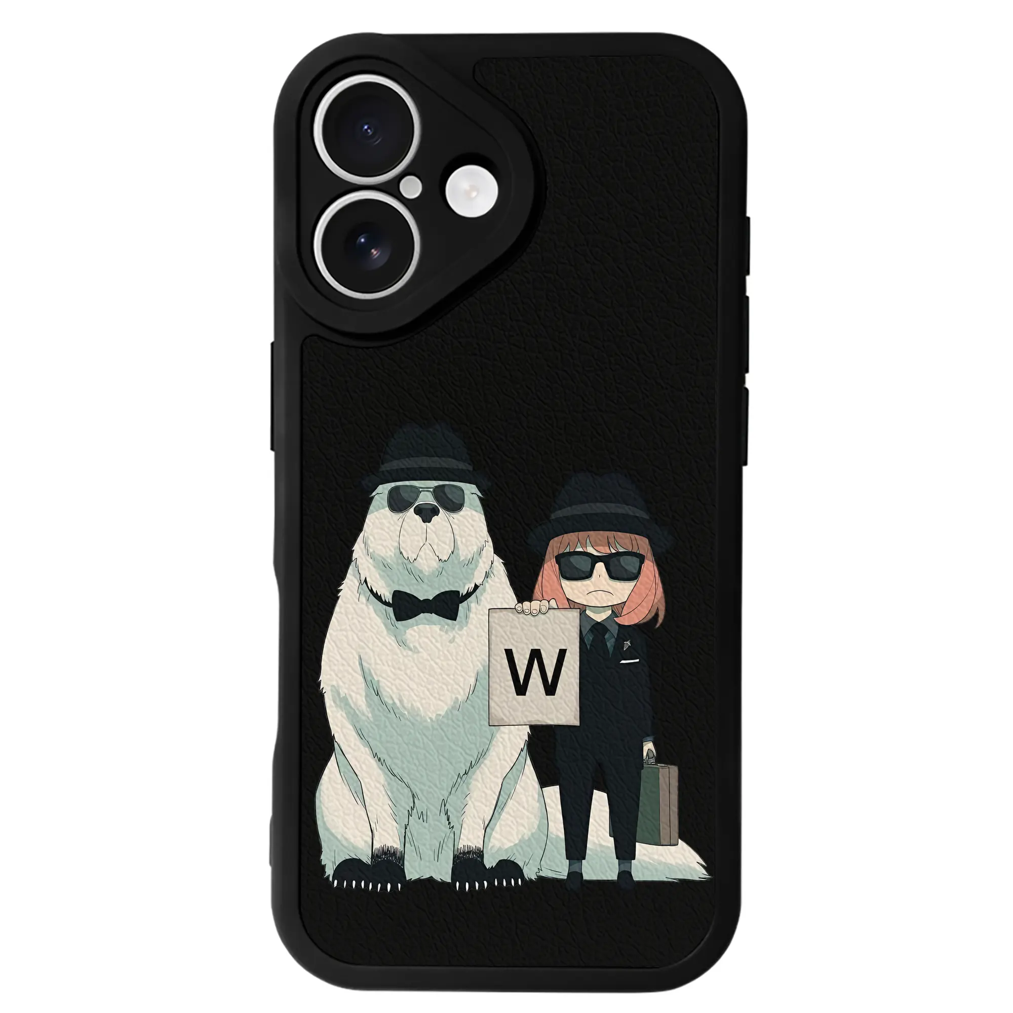 スパイファミリー グッズ,ボンド・フォージャー（Bond Forger） - IPhone 16シリーズ対応 ・ シリコンスマホケース ・ レザー調 ・ 高精度フィット ・ 耐衝撃 ・ ワイヤレス充電対応 ・ 精密カット